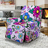 Sugar Skull Skeleton Girly Floral Pattern Print Recliner Cover-grizzshop