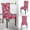 Sugar Skull Skeleton Girly Floral Pirate Pattern Print Chair Cover-grizzshop