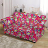 Sugar Skull Skeleton Girly Floral Pirate Pattern Print Loveseat Cover-grizzshop