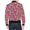 Sugar Skull Skeleton Girly Floral Pirate Pattern Print Men's Bomber Jacket-grizzshop