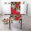 Sugar Skull Skeleton Girly Floral Rose Pattern Print Chair Cover-grizzshop