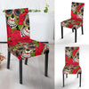 Sugar Skull Skeleton Girly Floral Rose Pattern Print Chair Cover-grizzshop