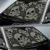 Sugar Skull Skeleton Girly Paisley Pattern Print Car Sun Shade-grizzshop