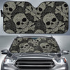 Sugar Skull Skeleton Girly Paisley Pattern Print Car Sun Shade-grizzshop