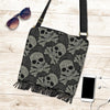 Sugar Skull Skeleton Girly Paisley Pattern Print Crossbody Bags-grizzshop