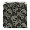 Load image into Gallery viewer, Sugar Skull Skeleton Girly Paisley Pattern Print Duvet Cover Bedding Set-grizzshop