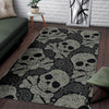 Sugar Skull Skeleton Girly Paisley Pattern Print Floor Mat-grizzshop