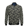 Sugar Skull Skeleton Girly Paisley Pattern Print Men's Bomber Jacket-grizzshop