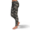 Sugar Skull Skeleton Girly Paisley Pattern Print Pattern Women Leggings-grizzshop