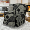 Sugar Skull Skeleton Girly Paisley Pattern Print Recliner Cover-grizzshop