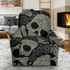 Sugar Skull Skeleton Girly Paisley Pattern Print Recliner Cover-grizzshop