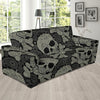 Sugar Skull Skeleton Girly Paisley Pattern Print Sofa Covers-grizzshop