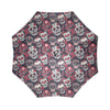 Sugar Skull Skeleton Girly Rose Floral Pattern Print Foldable Umbrella-grizzshop