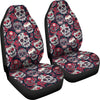 Sugar Skull Skeleton Girly Rose Floral Pattern Print Universal Fit Car Seat Cover-grizzshop