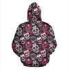 Sugar Skull Skeleton Girly Rose Floral Pattern Print Women Men Pullover Hoodie-grizzshop