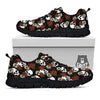 Sugar Skull White And Red Print Pattern Black Sneaker-grizzshop