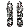 Sugar Skull White Floral Print Pattern Muay Thai Shin Guards-grizzshop