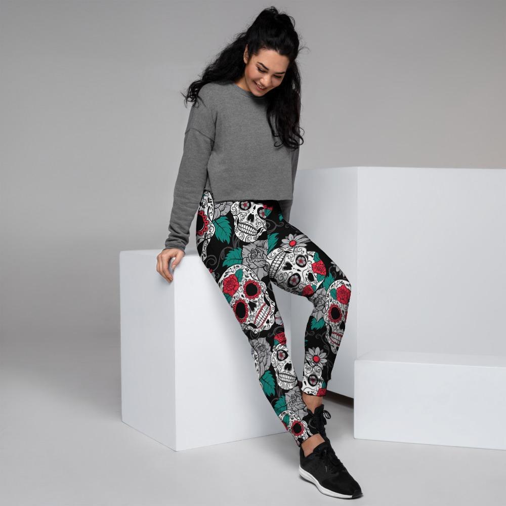 Sugar Skull Women's Joggers-grizzshop