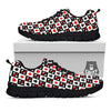 Suits Check Playing Card Print Pattern Black Sneaker-grizzshop