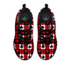 Suits Plaid Playing Card Print Pattern Black Sneaker-grizzshop