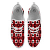 Suits Plaid Playing Card Print Pattern White Athletic Shoes-grizzshop