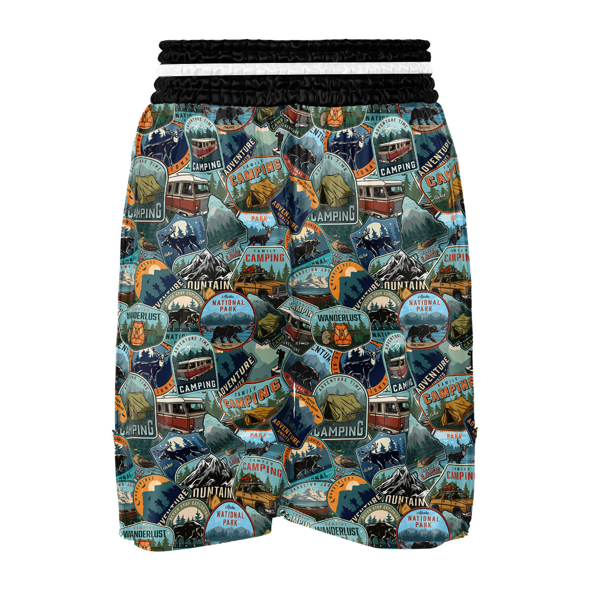 Summer Camping And National Park Print Pattern Boxing Shorts-grizzshop