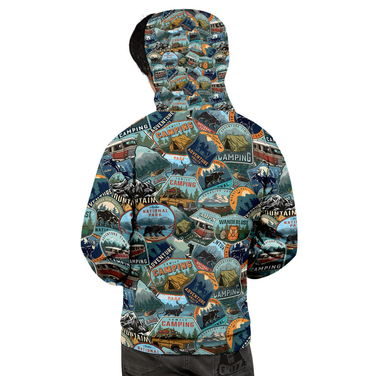 Summer Camping And National Park Print Pattern Men's Hoodie-grizzshop