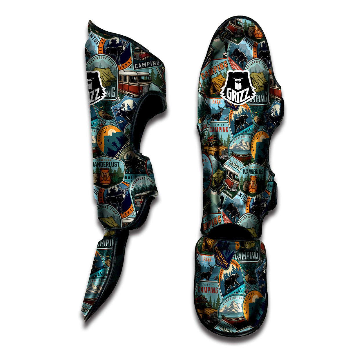 Summer Camping And National Park Print Pattern Muay Thai Shin Guards-grizzshop