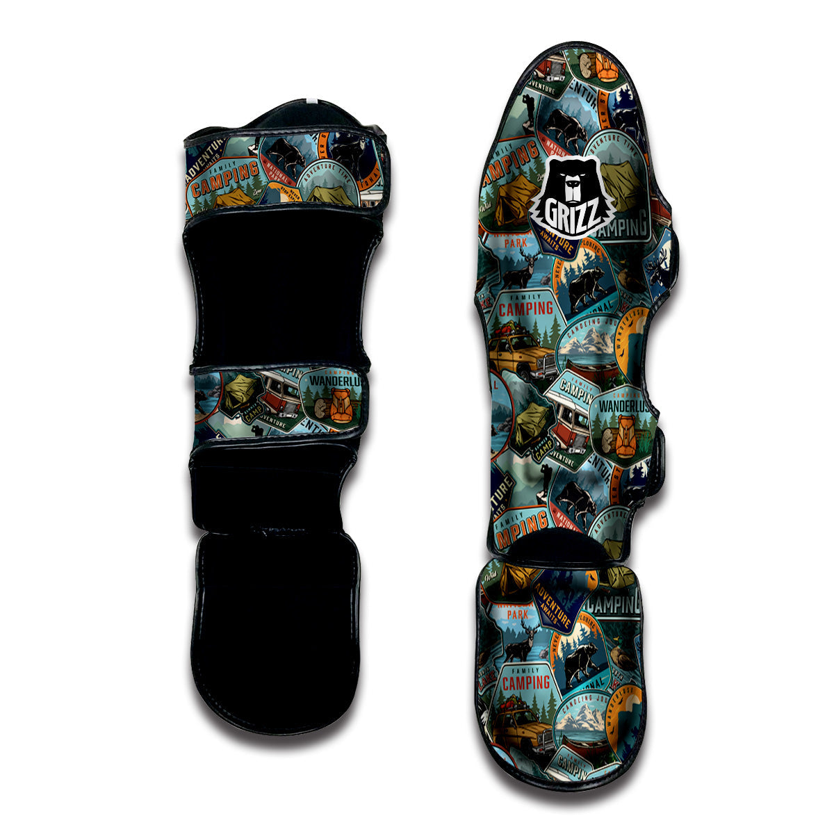Summer Camping And National Park Print Pattern Muay Thai Shin Guards-grizzshop