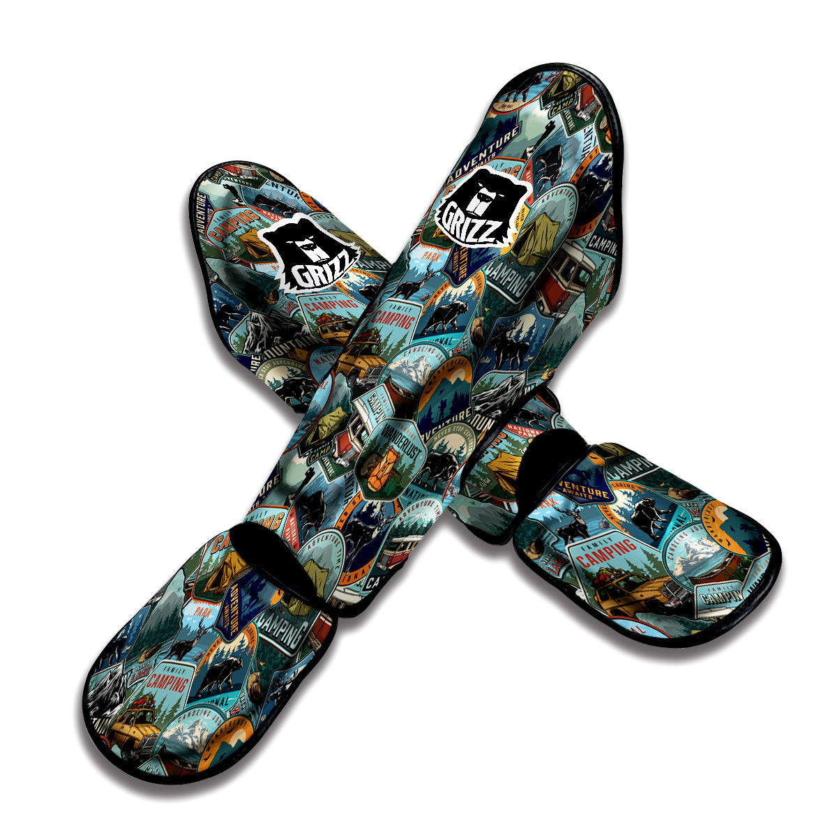Summer Camping And National Park Print Pattern Muay Thai Shin Guards-grizzshop