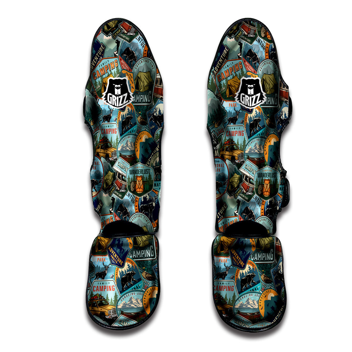 Summer Camping And National Park Print Pattern Muay Thai Shin Guards-grizzshop
