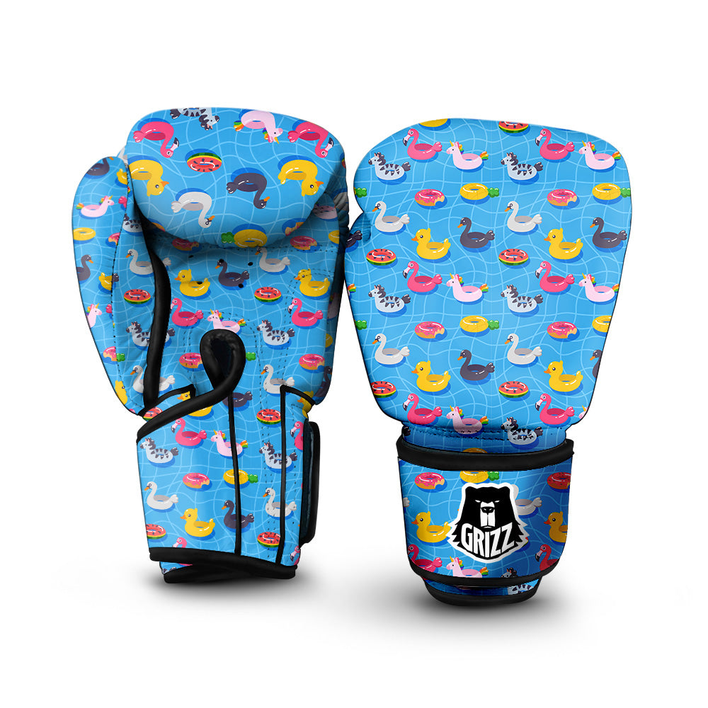Summer Floats Ring Print Pattern Boxing Gloves-grizzshop