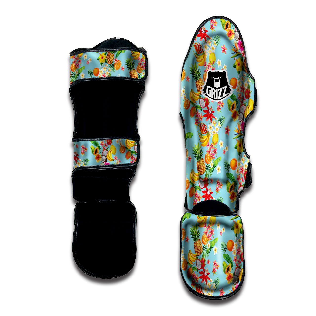 Summer Fruits Tropical Print Pattern Muay Thai Shin Guards-grizzshop