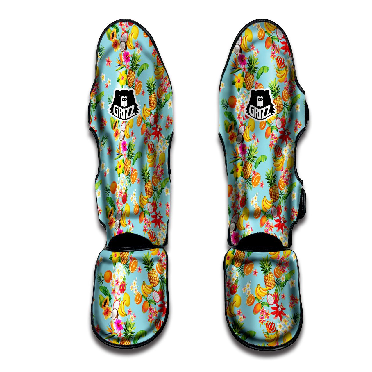 Summer Fruits Tropical Print Pattern Muay Thai Shin Guards-grizzshop