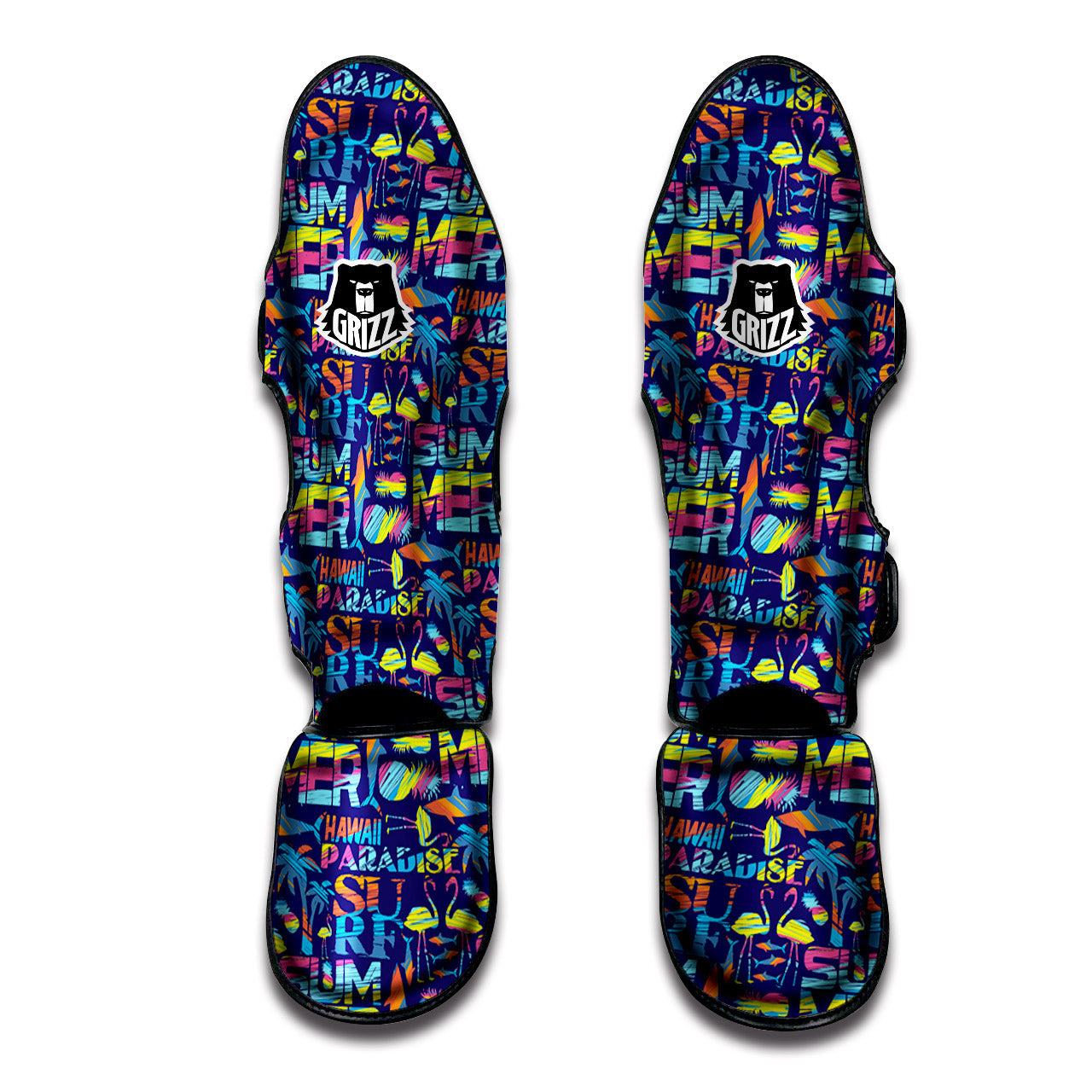 Summer Surfing Colorful Print Pattern Muay Thai Shin Guards-grizzshop