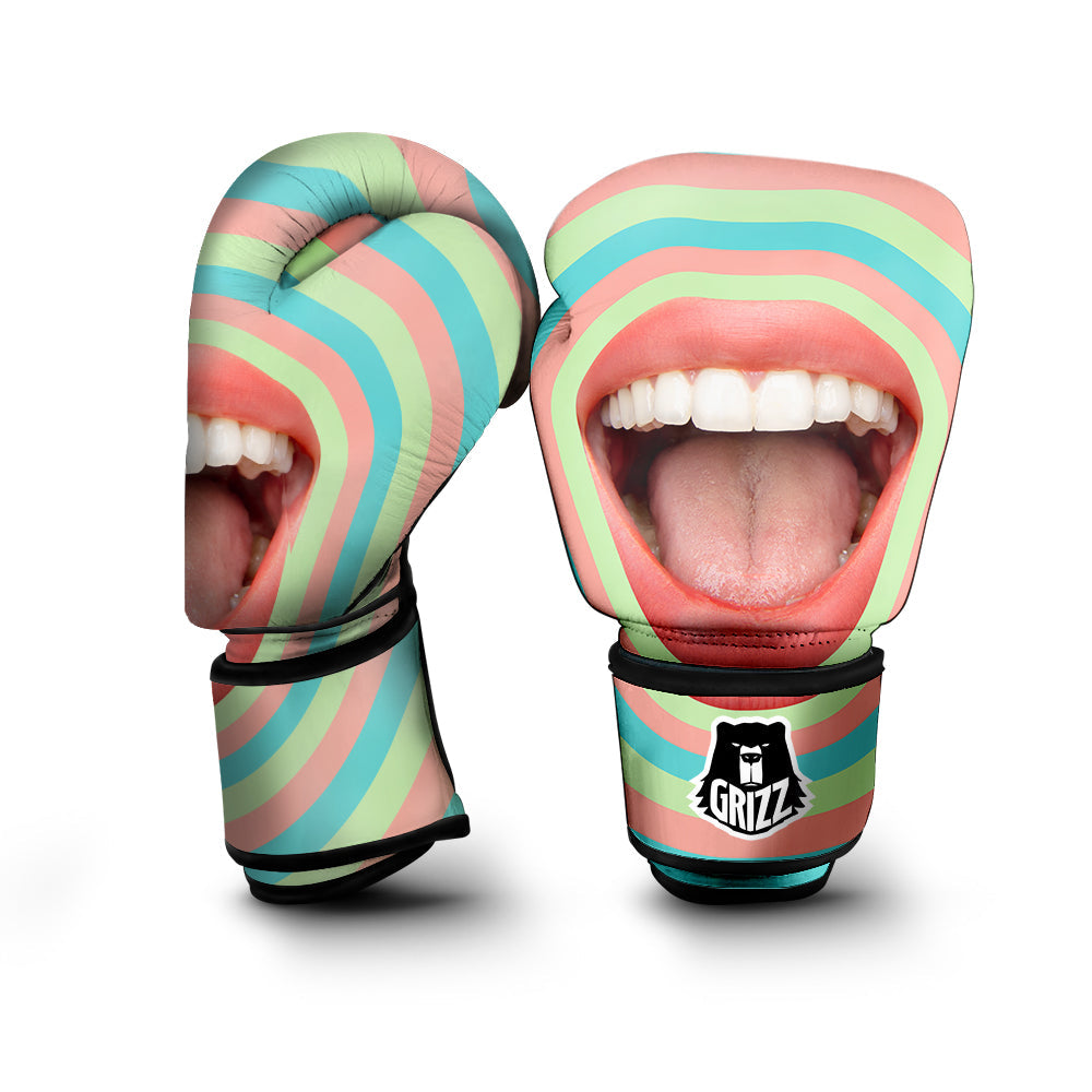 Summer Time Mood Mouth Print Boxing Gloves-grizzshop