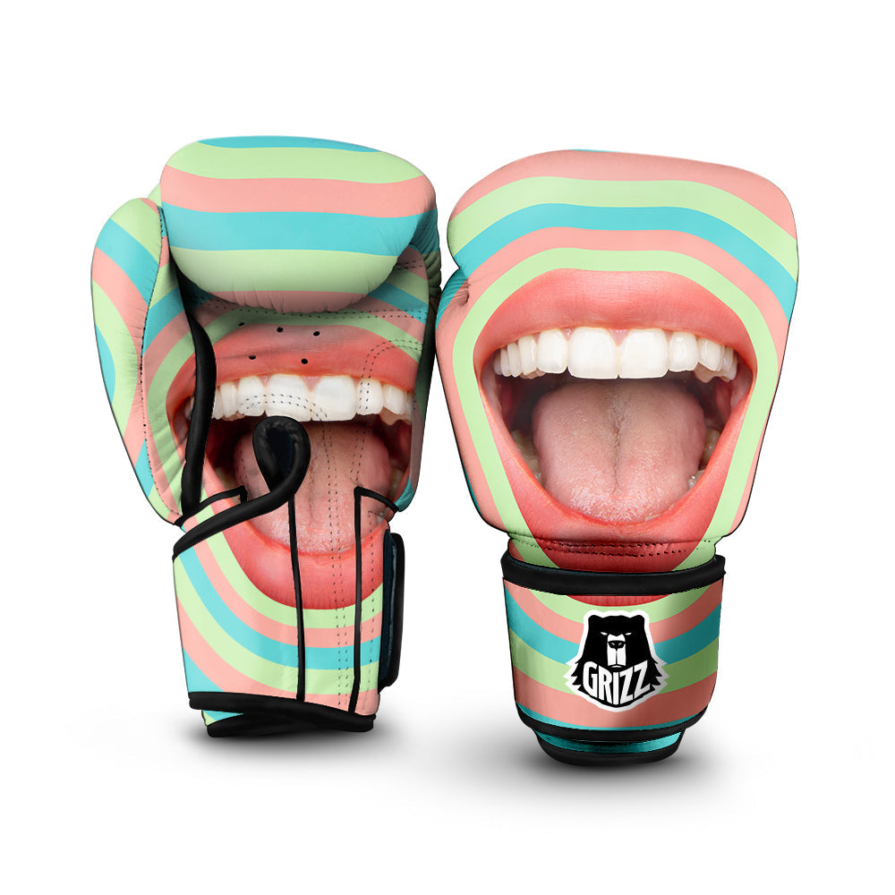 Summer Time Mood Mouth Print Boxing Gloves-grizzshop