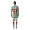 Summer Time Mood Mouth Print Men's Pajamas-grizzshop