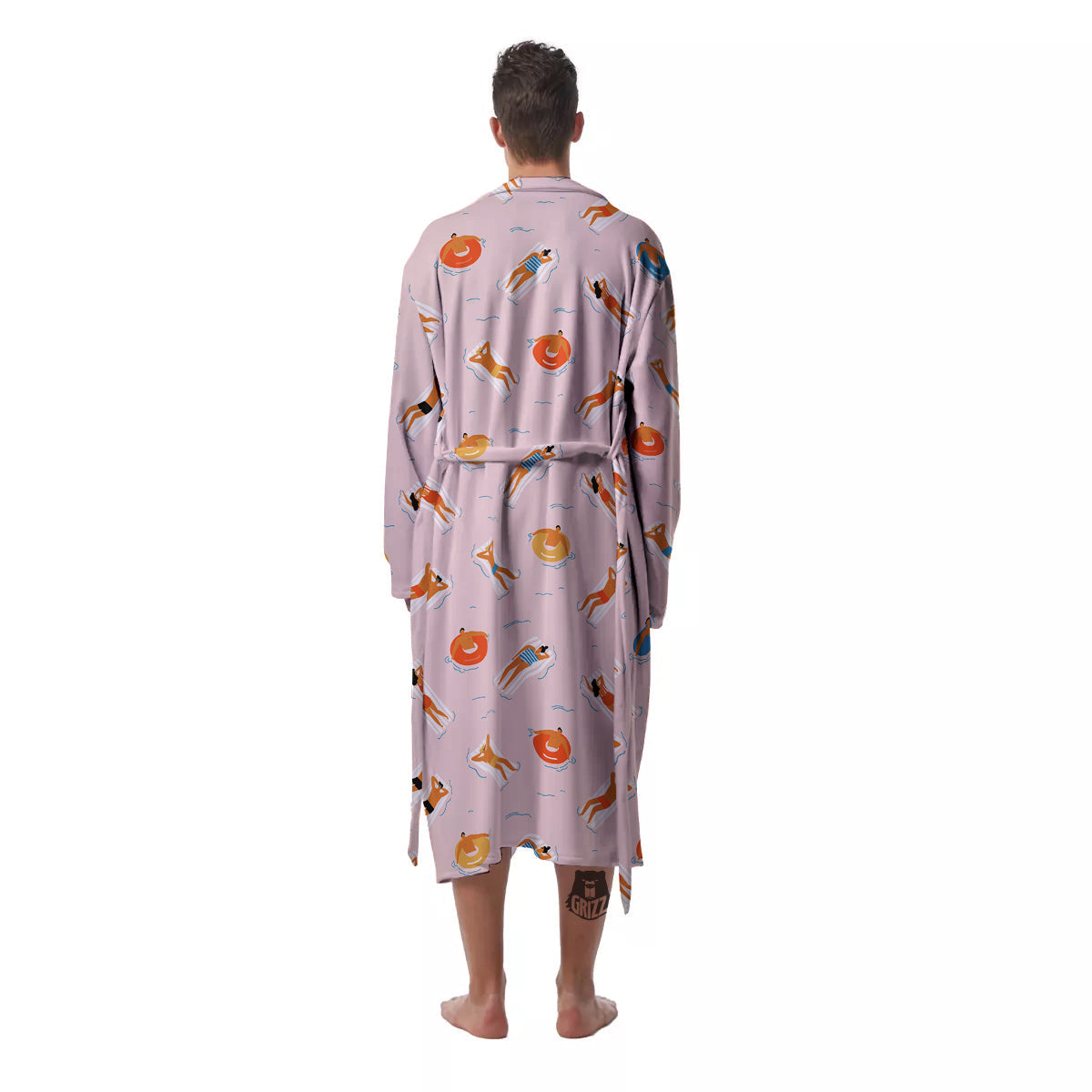 Summer Time Relixing Print Pattern Men's Robe-grizzshop