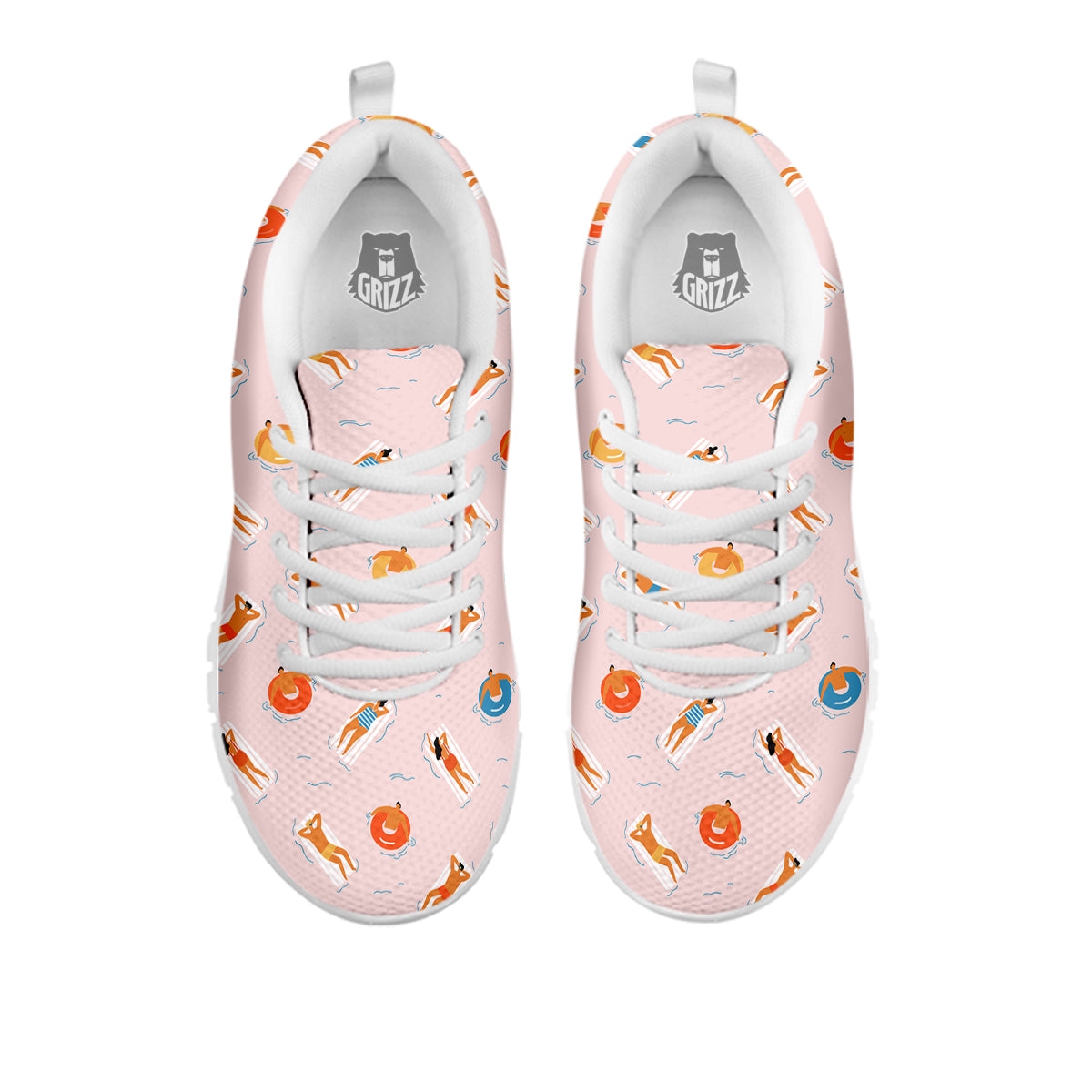 Summer Time Relixing Print Pattern White Sneaker-grizzshop