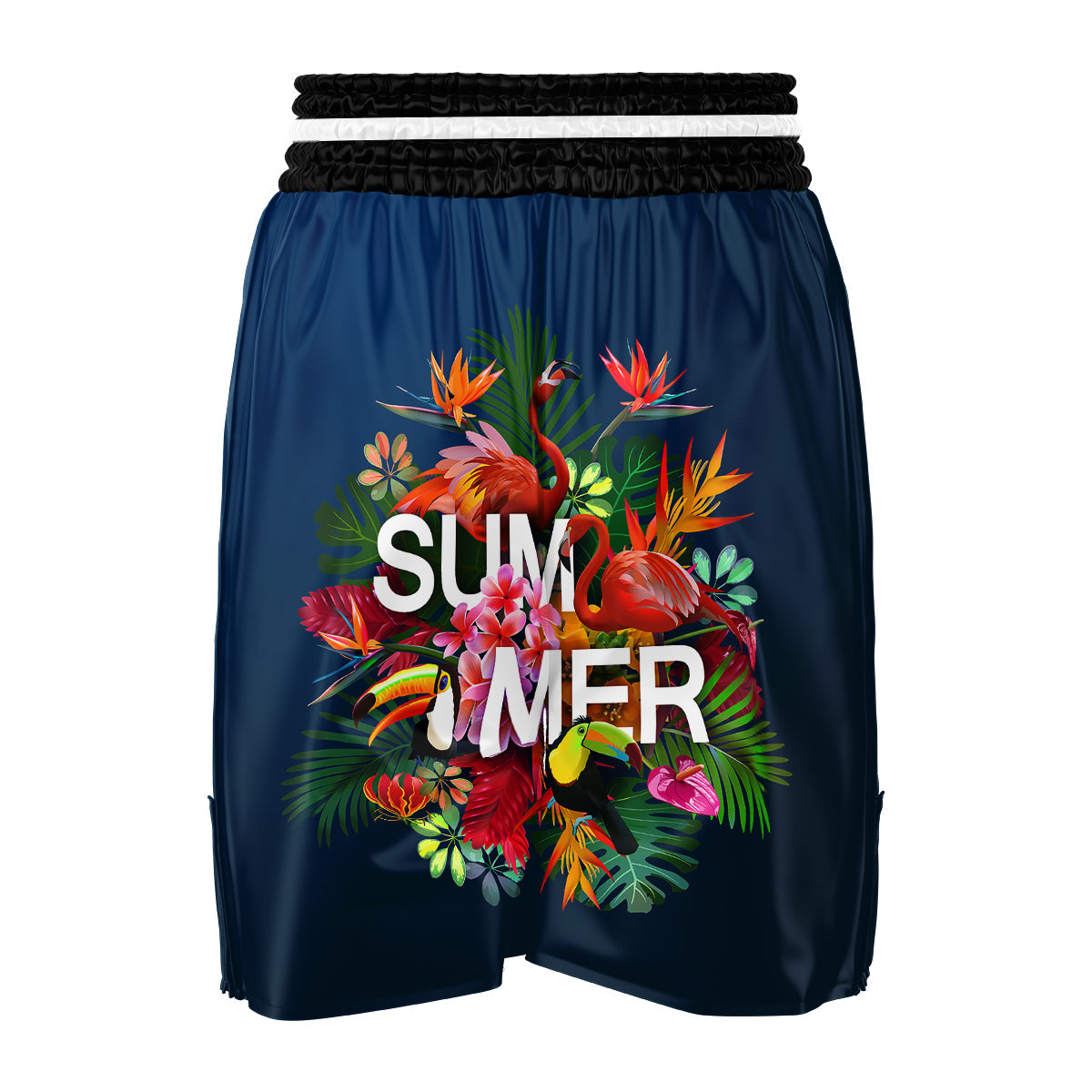 Summer Tropical Birds And Flowers For Travel Print Boxing Shorts-grizzshop
