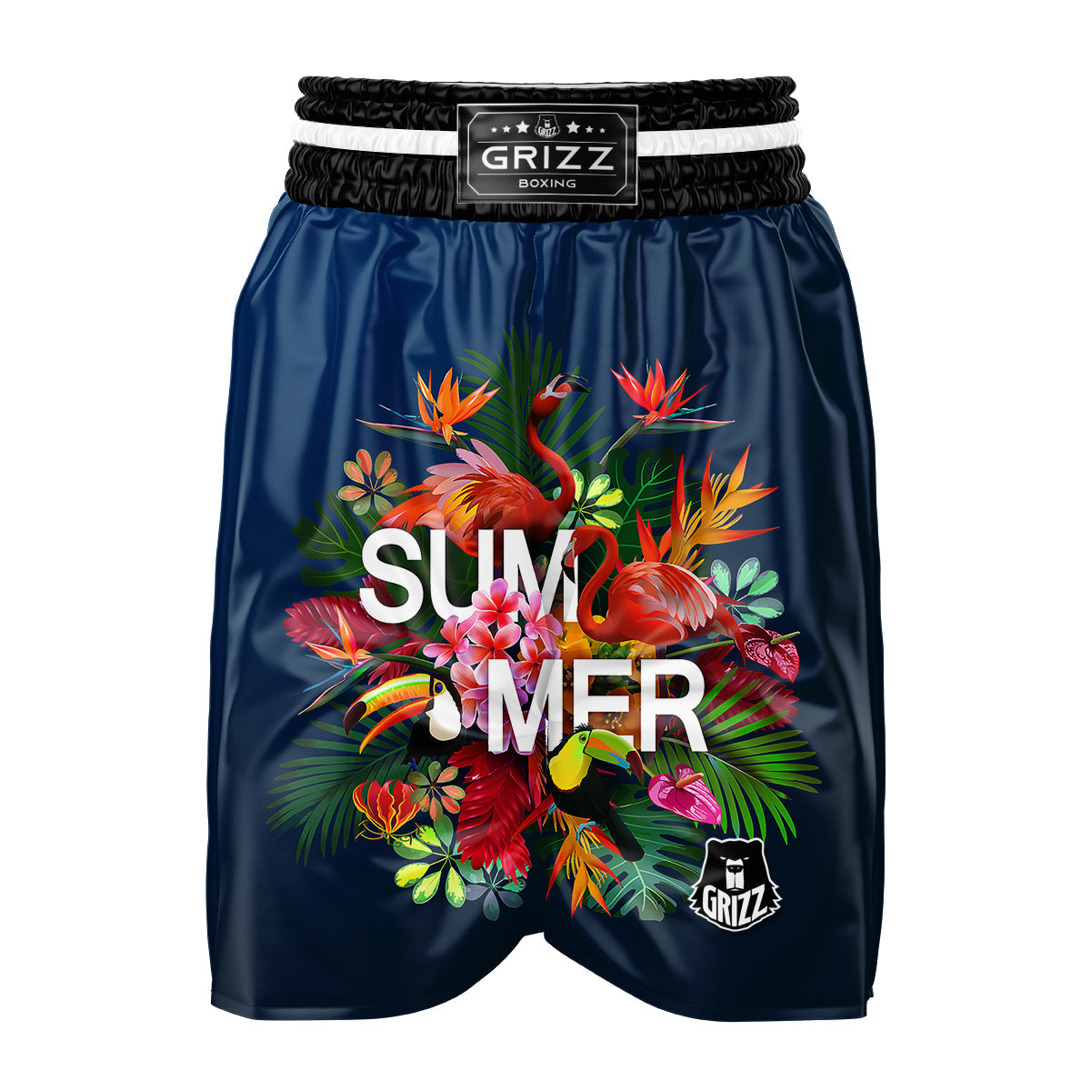 Summer Tropical Birds And Flowers For Travel Print Boxing Shorts-grizzshop