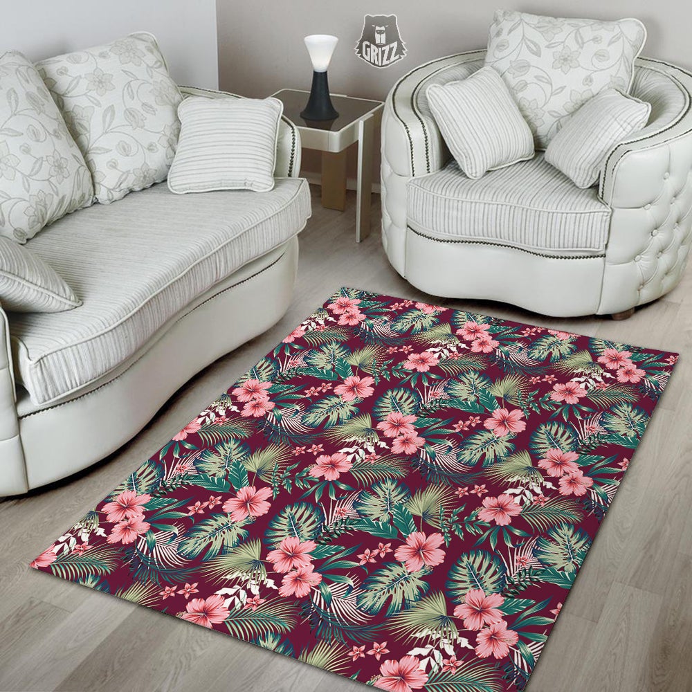 Summer Tropical Print Pattern Floor Mat-grizzshop