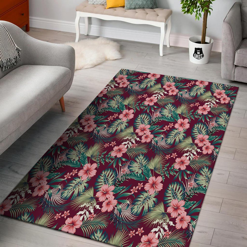 Summer Tropical Print Pattern Floor Mat-grizzshop