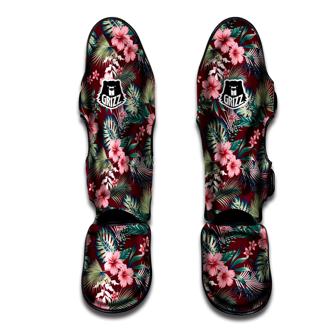 Summer Tropical Print Pattern Muay Thai Shin Guards-grizzshop