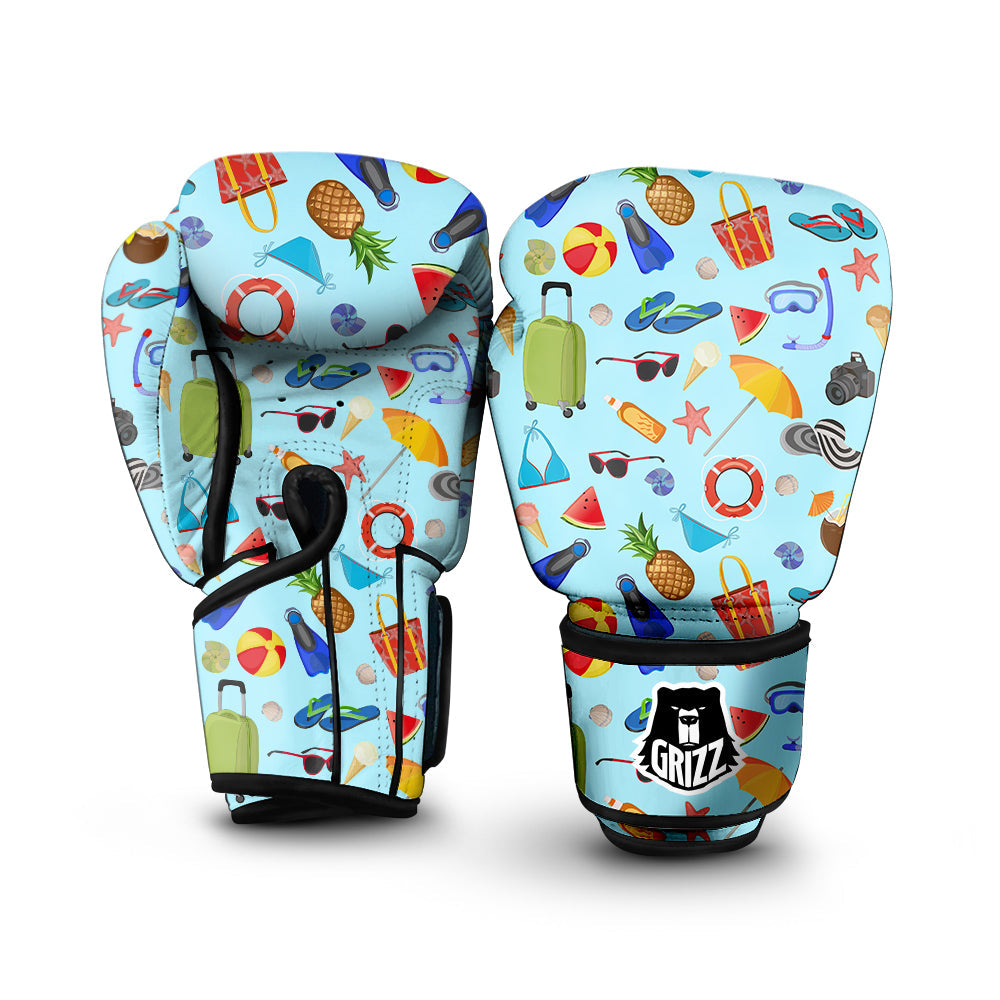 Summer Vacation Travel Print Pattern Boxing Gloves-grizzshop