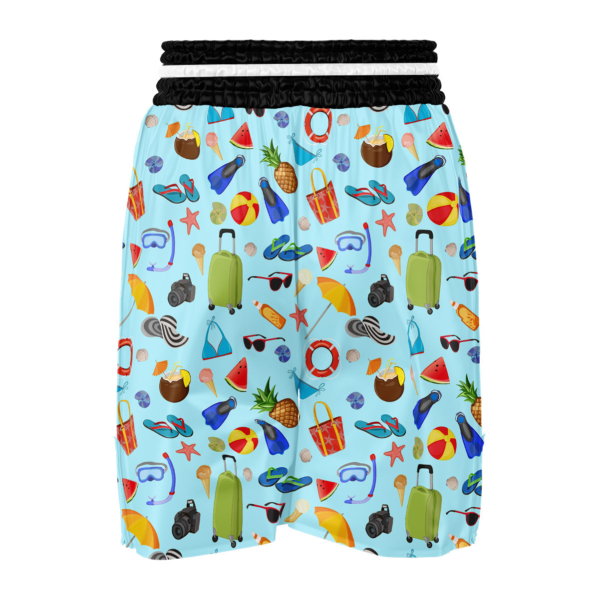 Summer Vacation Travel Print Pattern Boxing Shorts-grizzshop