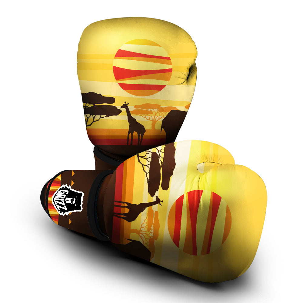 Sun African Print Boxing Gloves-grizzshop