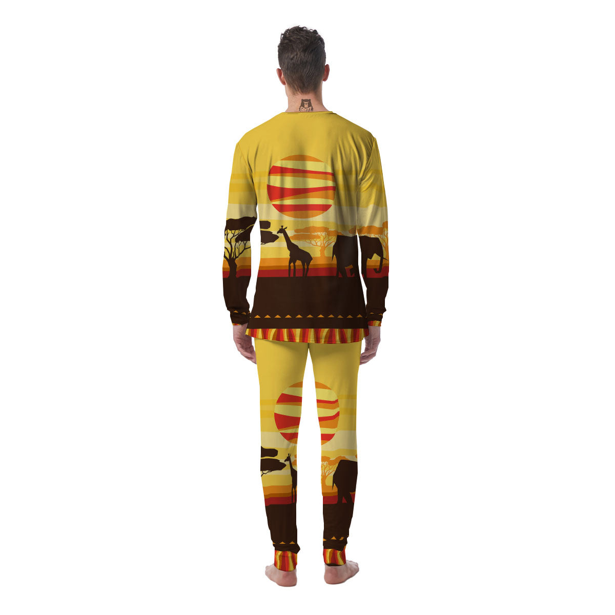 Sun African Print Men's Pajamas-grizzshop