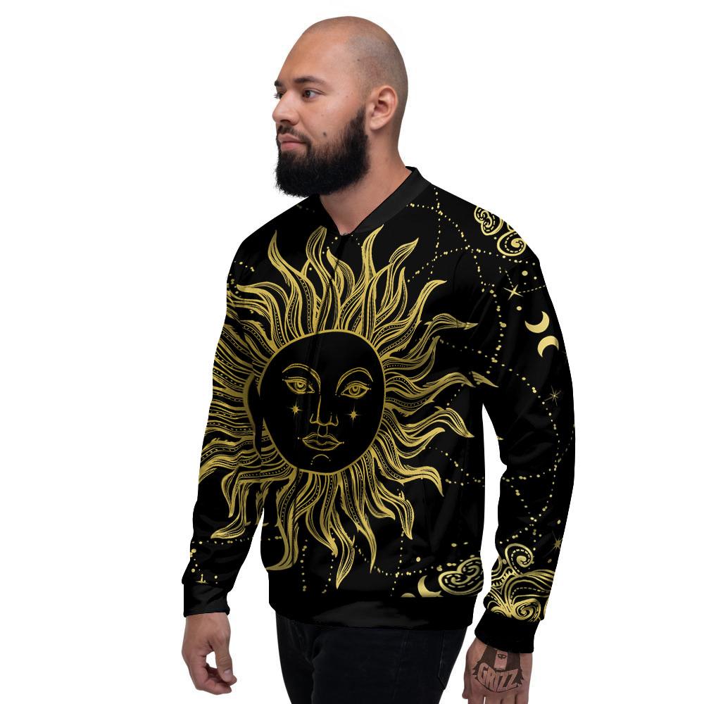 Sun Celestial Vintage Print Men's Bomber Jacket-grizzshop